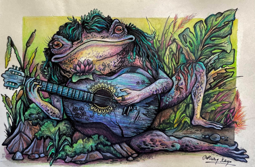 Self-portrait froggy