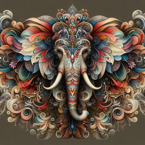 Elephant digital art