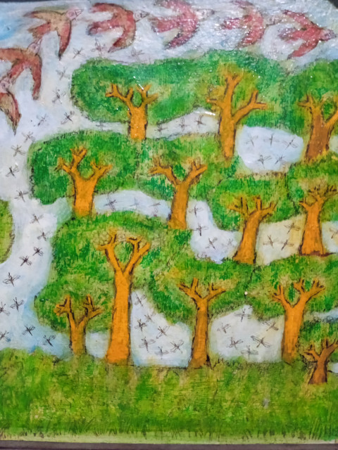 Rain forest series_Lanjar jiwo_painting