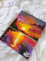 sunset painting